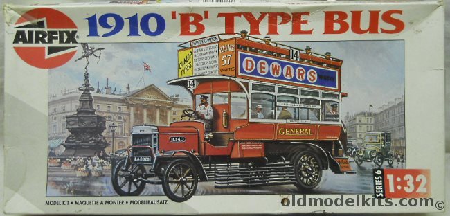 Airfix 1/32 1910 B Type 'Old Bill' City Bus, 06443 plastic model kit